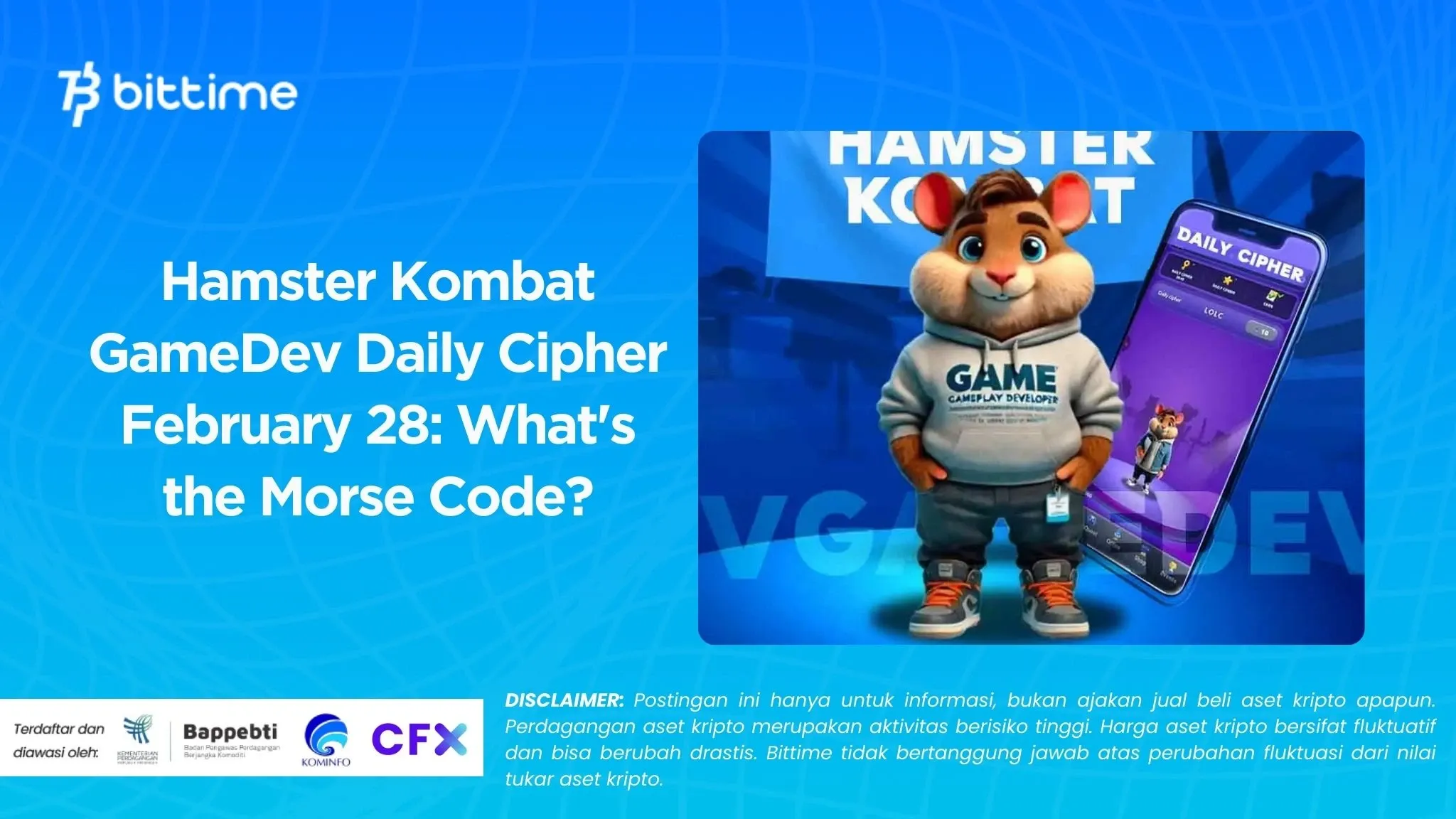 Hamster Kombat GameDev Daily Cipher February 28 Whats the Morse Code