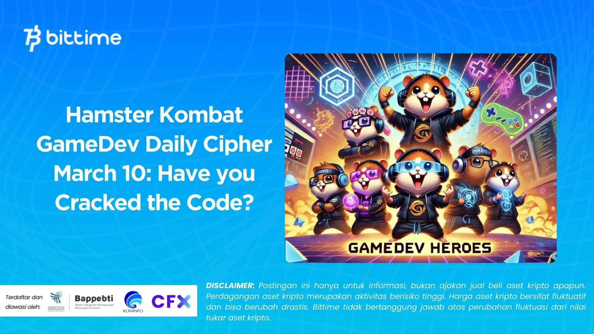 Hamster Kombat GameDev Daily Cipher March 10 Have you Cracked the Code