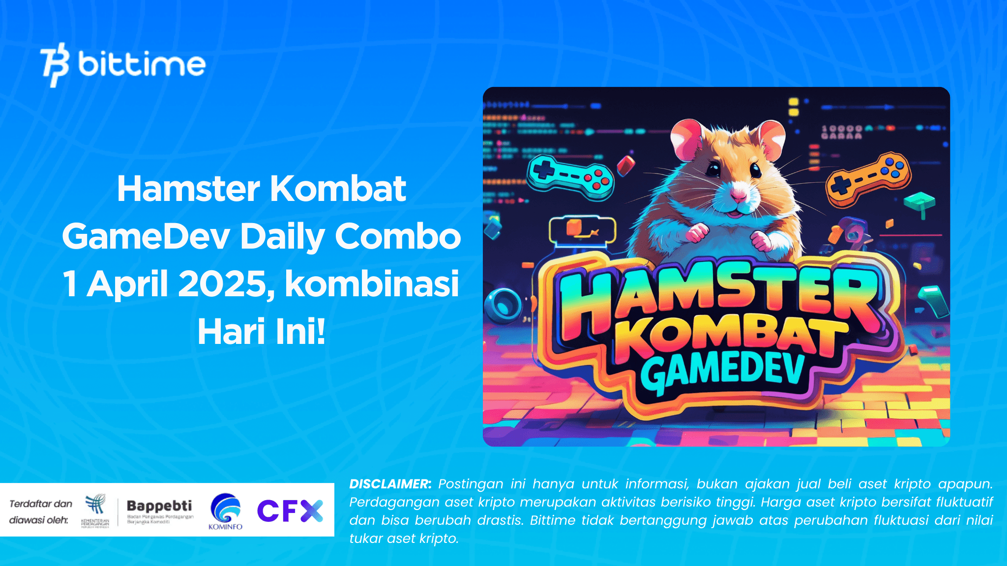 Hamster Kombat GameDev Daily Combo 1 April 2025, kombinasi Hari Ini!