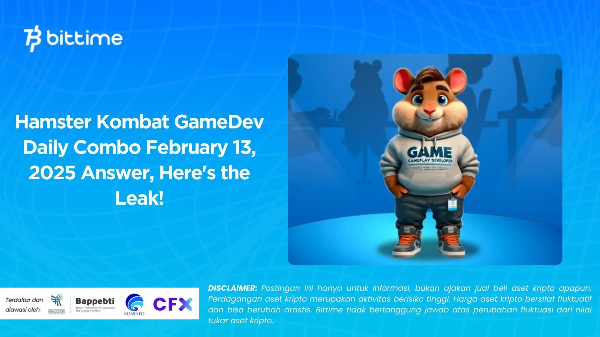 Hamster Kombat GameDev Daily Combo February 13, 2025 Answer, Here's the Leak!