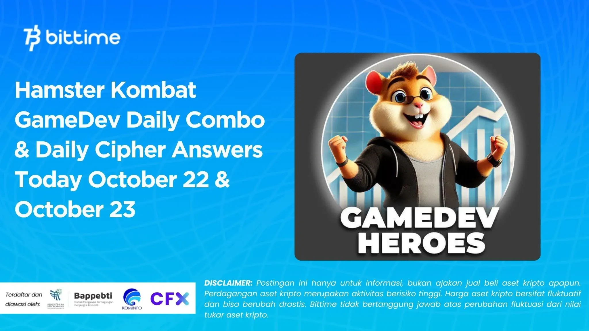 Hamster Kombat GameDev Daily Combo & Daily Cipher Answers Today October 22 & October 23.webp