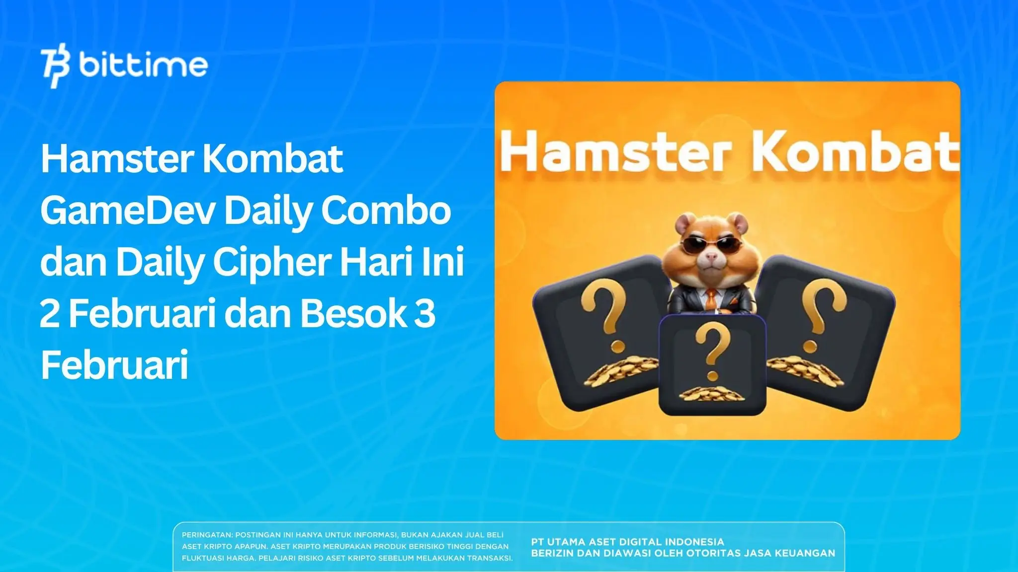 Hamster Kombat GameDev Daily Combo dan Daily Cipher Hari Ini 2 Februari dan Besok 3 Februari