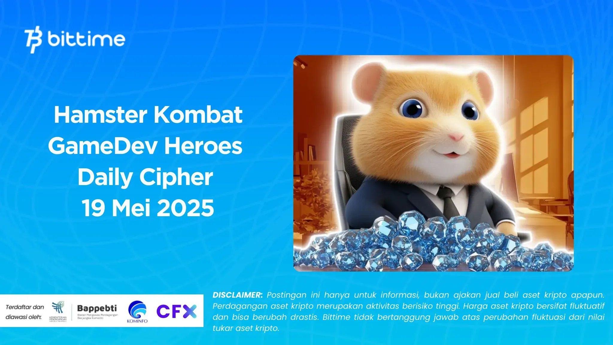 Hamster Kombat GameDev Heroes Daily Cipher 19 Mei 2025.webp
