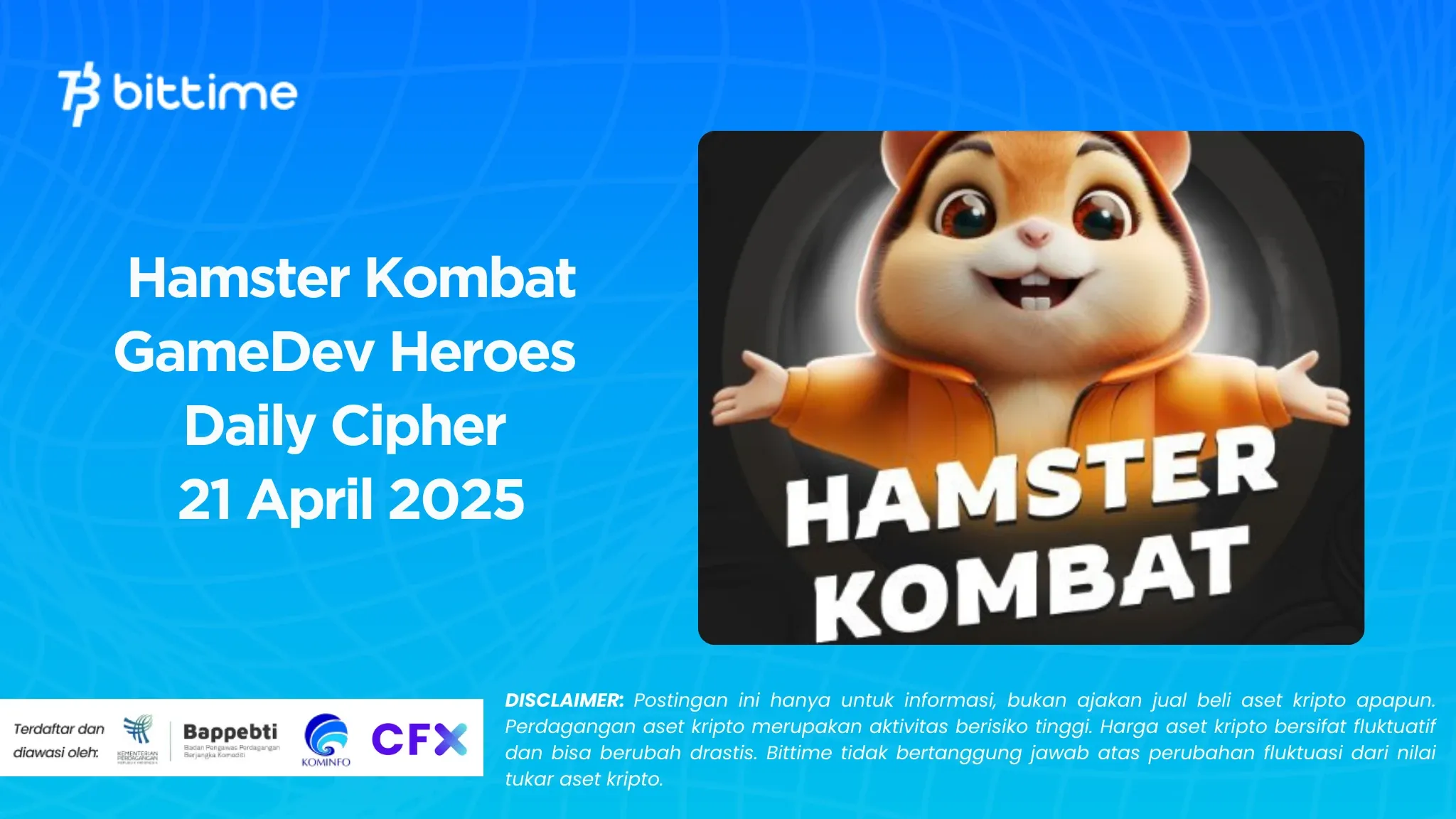 Hamster Kombat GameDev Heroes Daily Cipher 21 April 2025