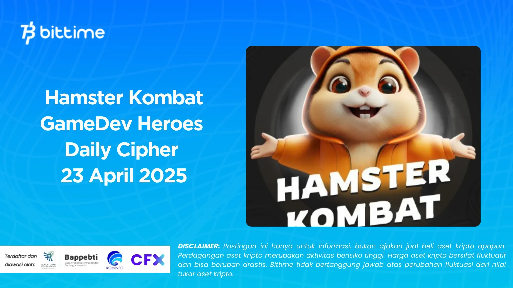 Hamster Kombat GameDev Heroes Daily Cipher 23 April 2025