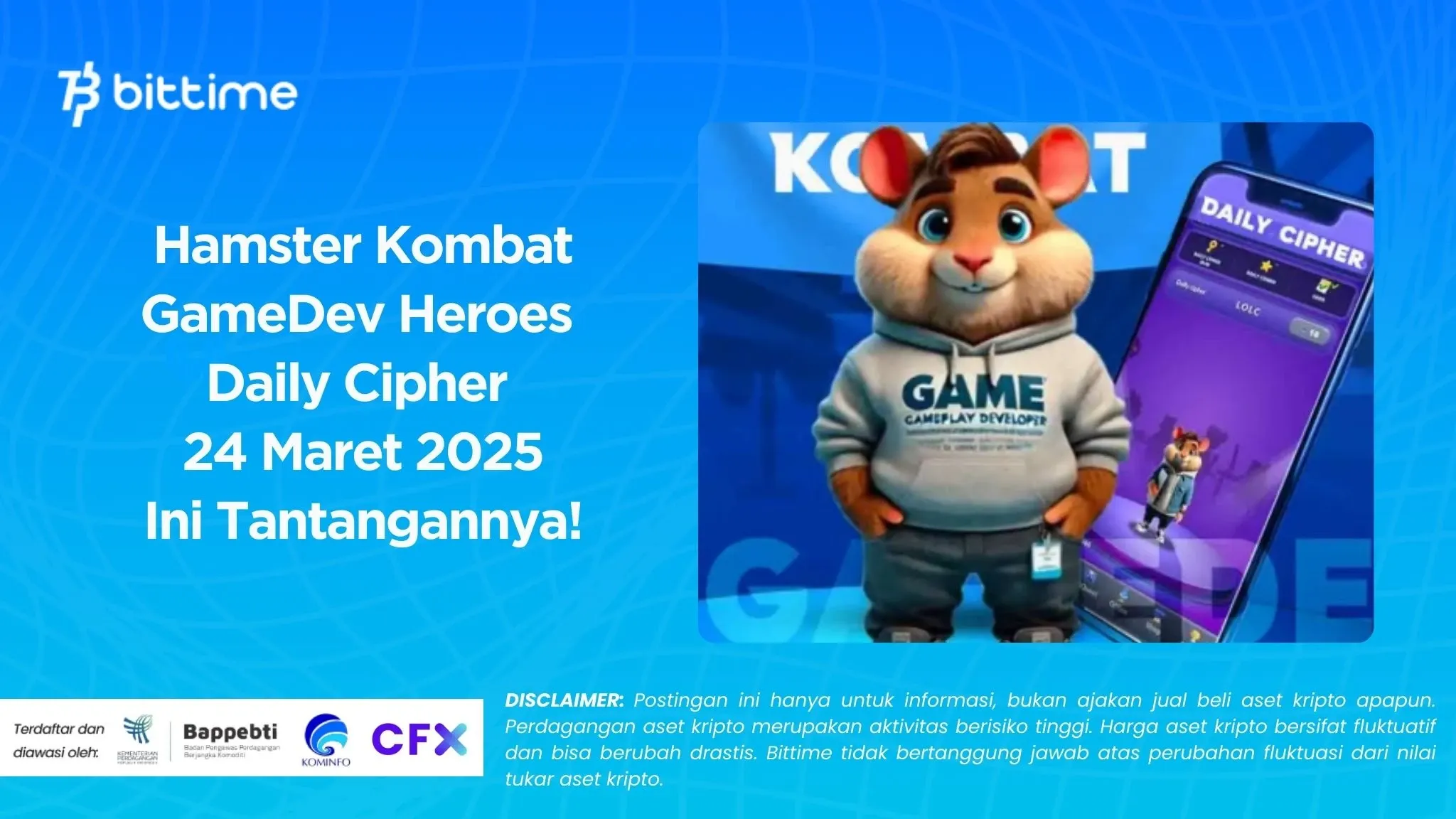 Hamster Kombat GameDev Heroes Daily Cipher 24 Maret 2025 Ini Tantangannya.webp