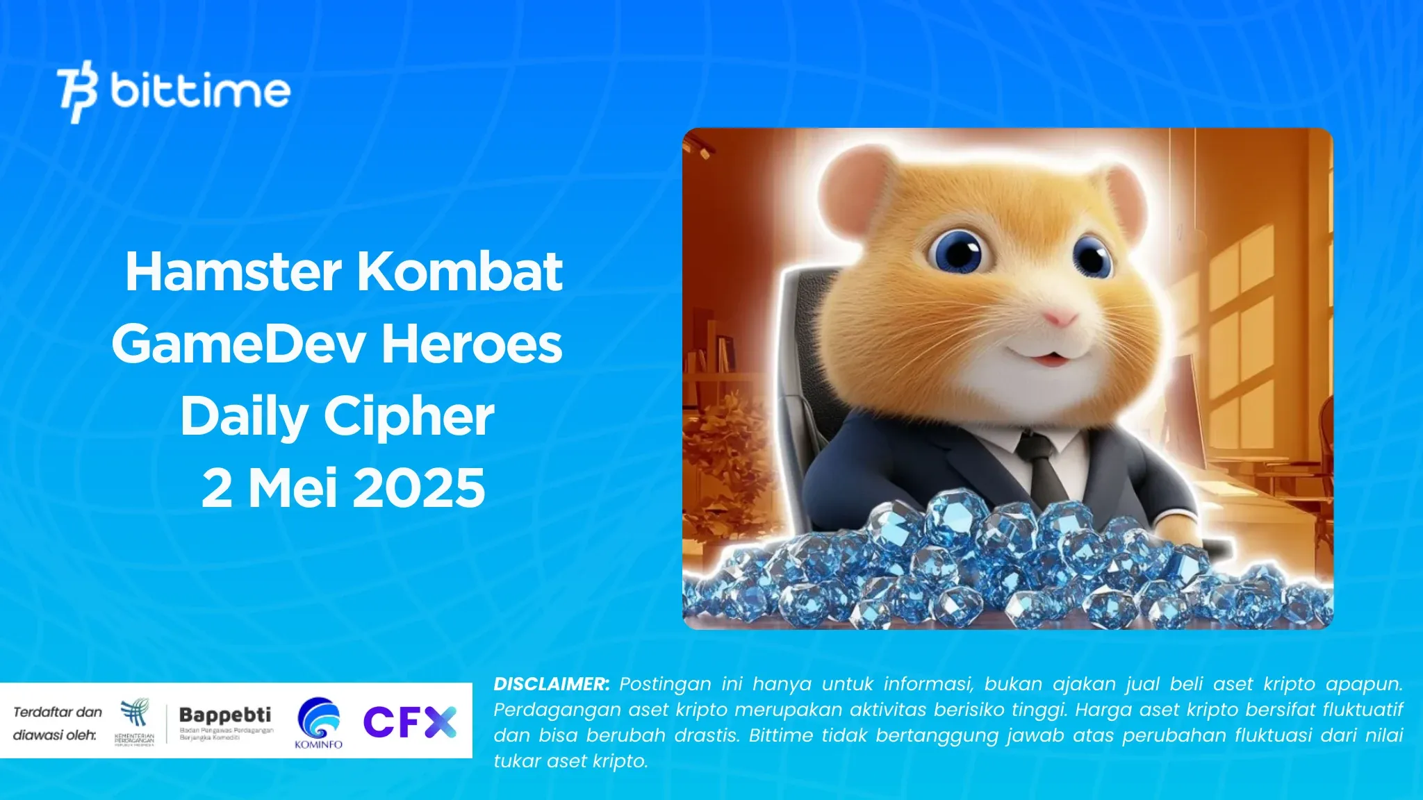 Hamster Kombat GameDev Heroes Daily Cipher 2 Mei 2025