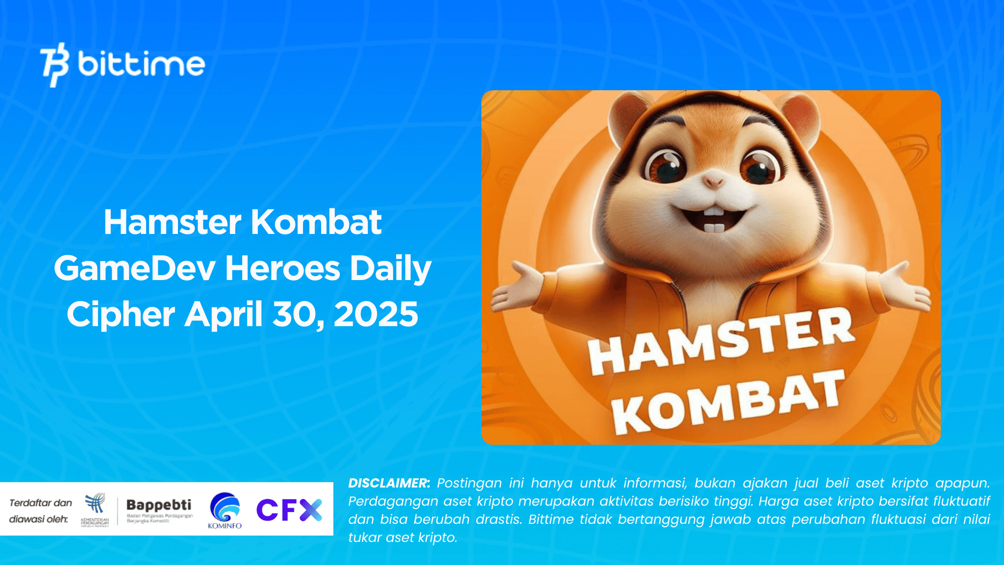 Hamster Kombat GameDev Heroes Daily Cipher April 30, 2025