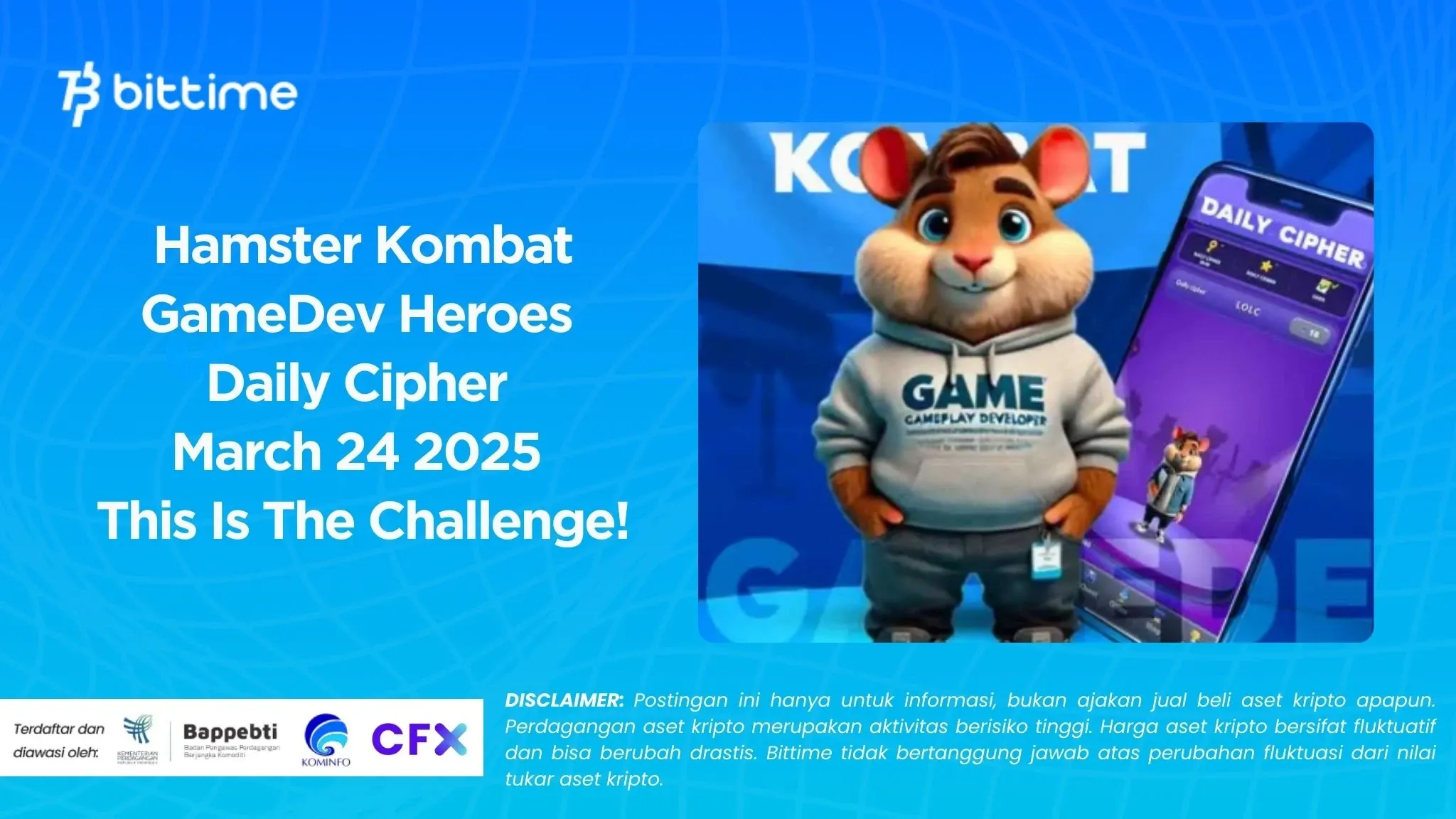 Hamster Kombat GameDev Heroes Daily Cipher March 24 2025 This Is The Challenge!