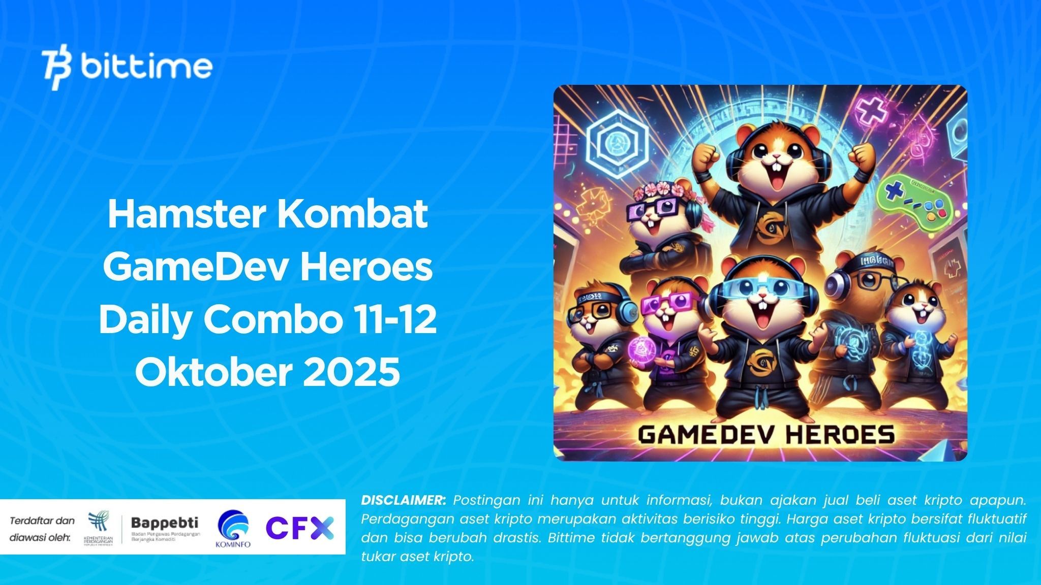 Hamster Kombat GameDev Heroes Daily Combo 11-12 Oktober 2025