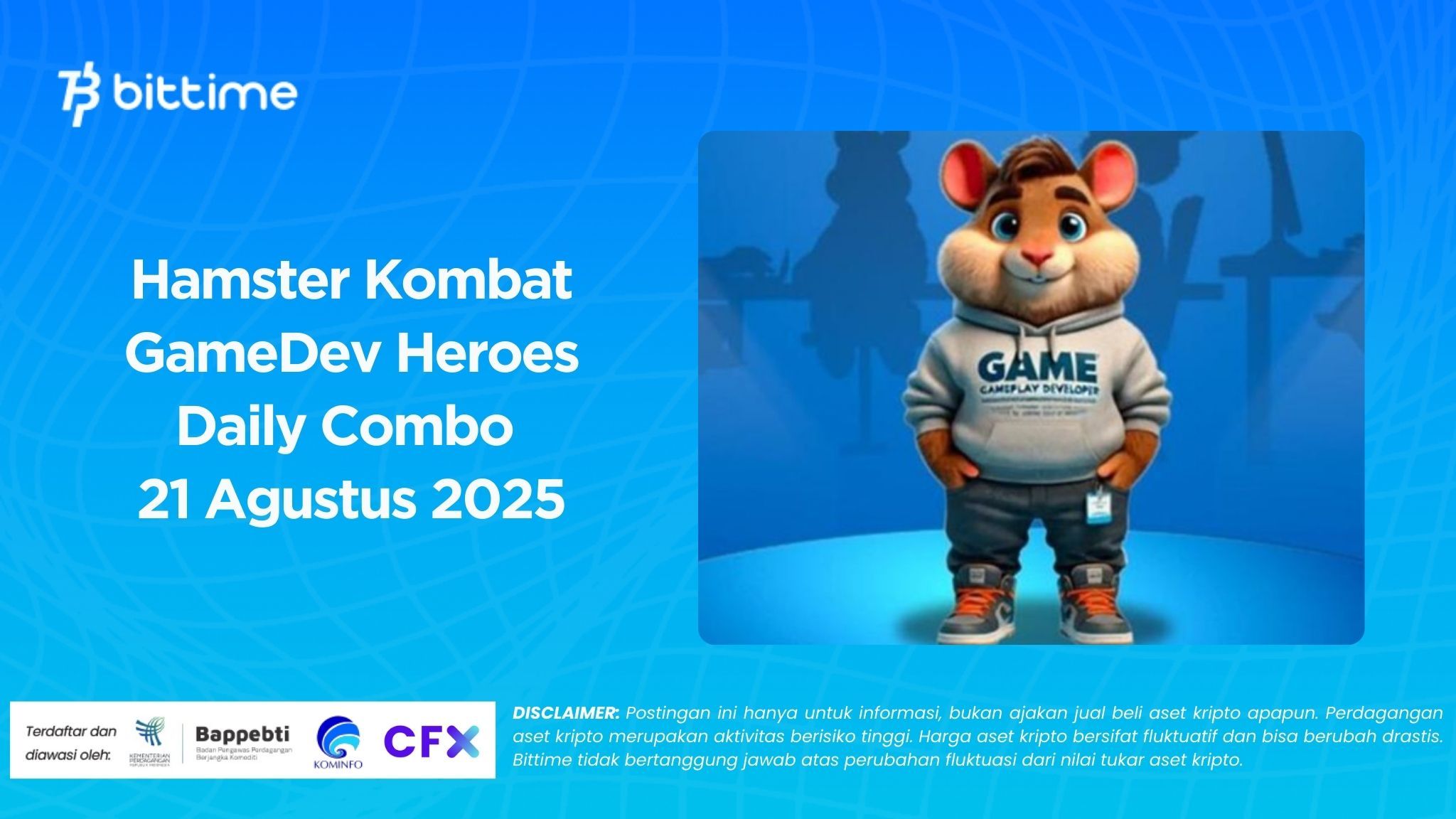 Hamster Kombat GameDev Heroes Daily Combo 21 Agustus 2025.