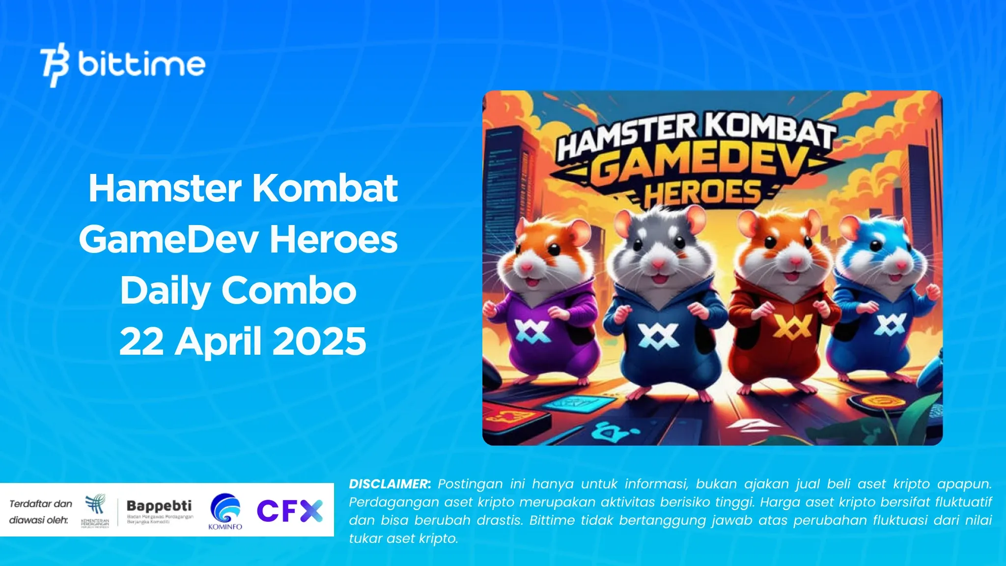 Hamster Kombat GameDev Heroes Daily Combo 22 April 2025