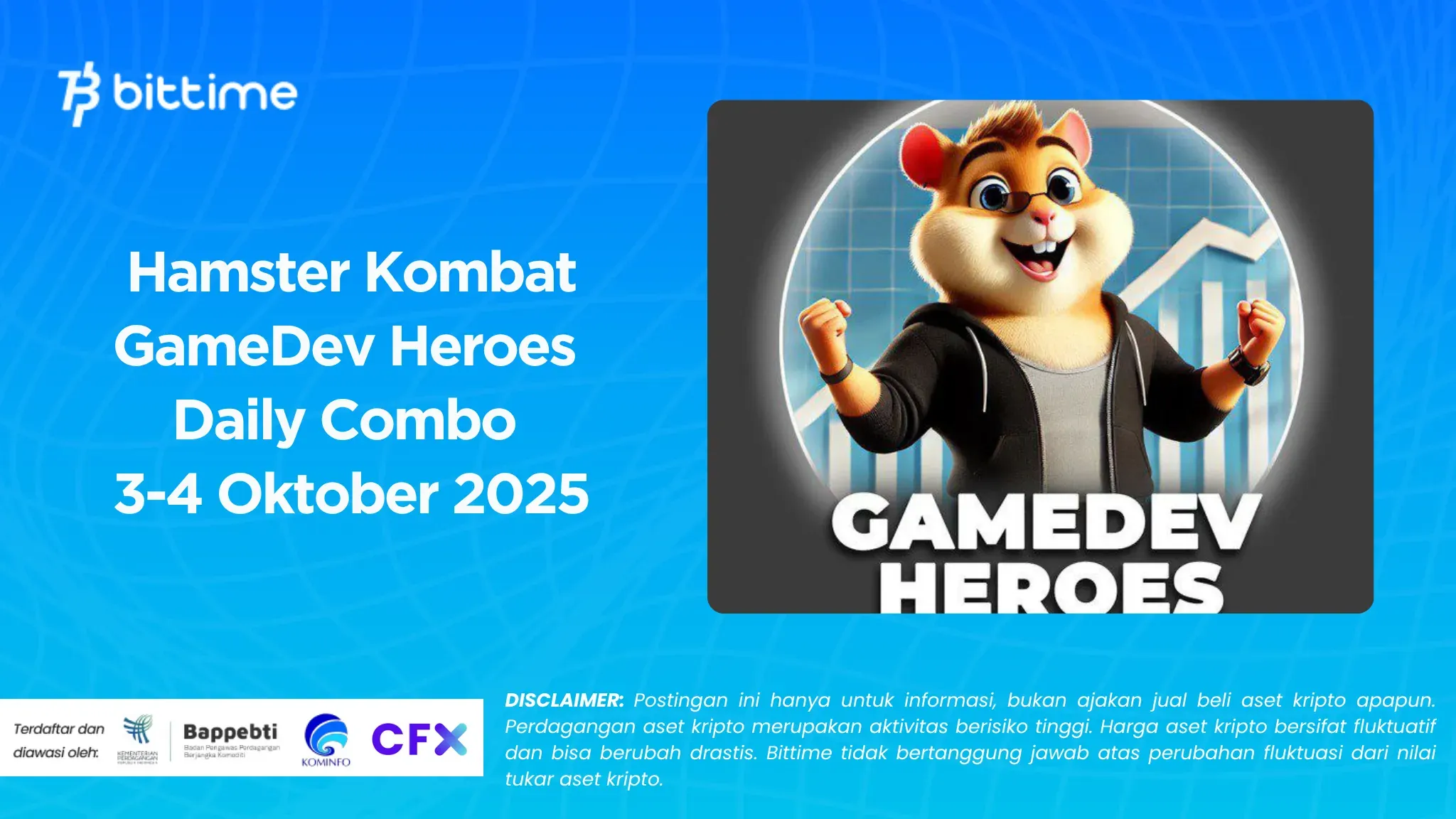Hamster Kombat GameDev Heroes Daily Combo 3 Oktober 2025