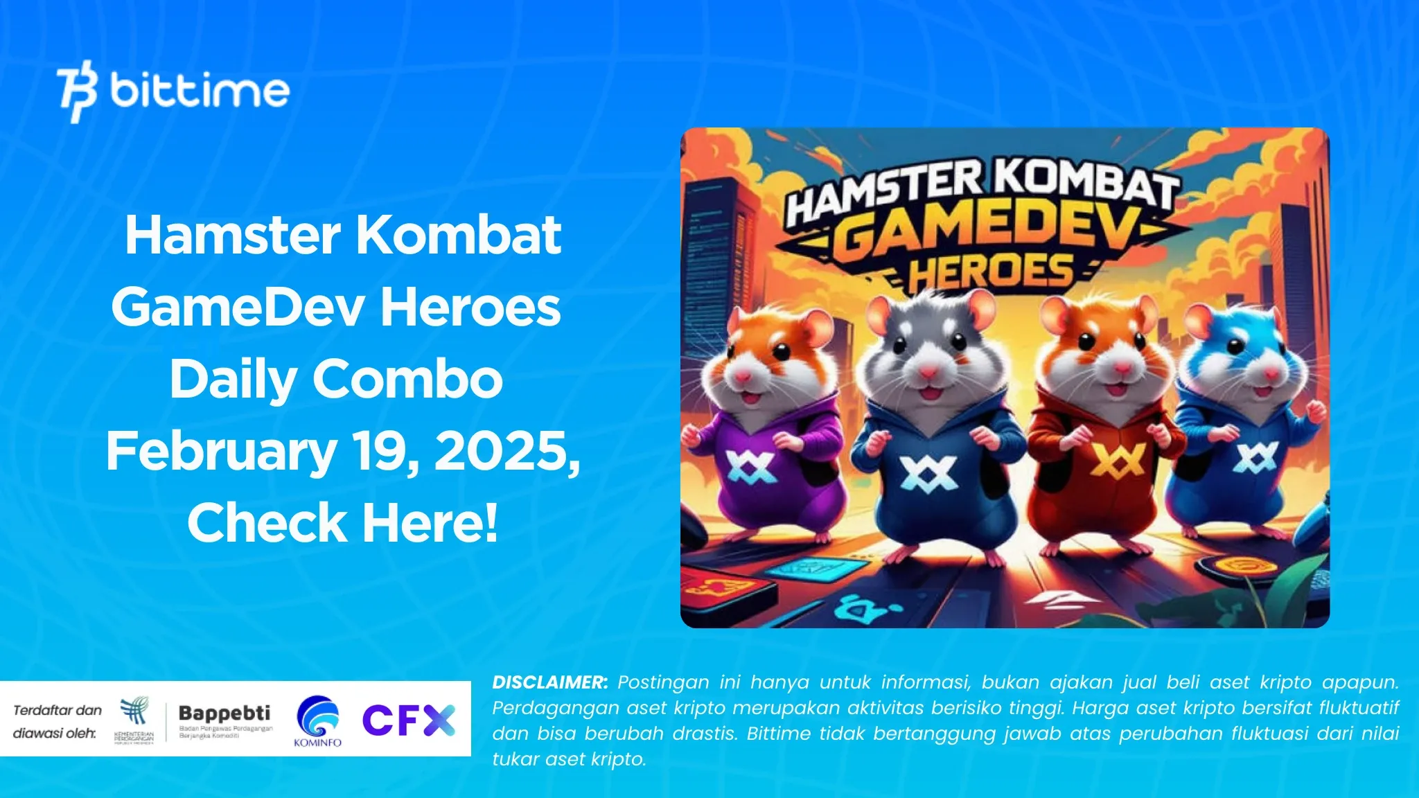 Hamster Kombat GameDev Heroes Daily Combo February 19, 2025