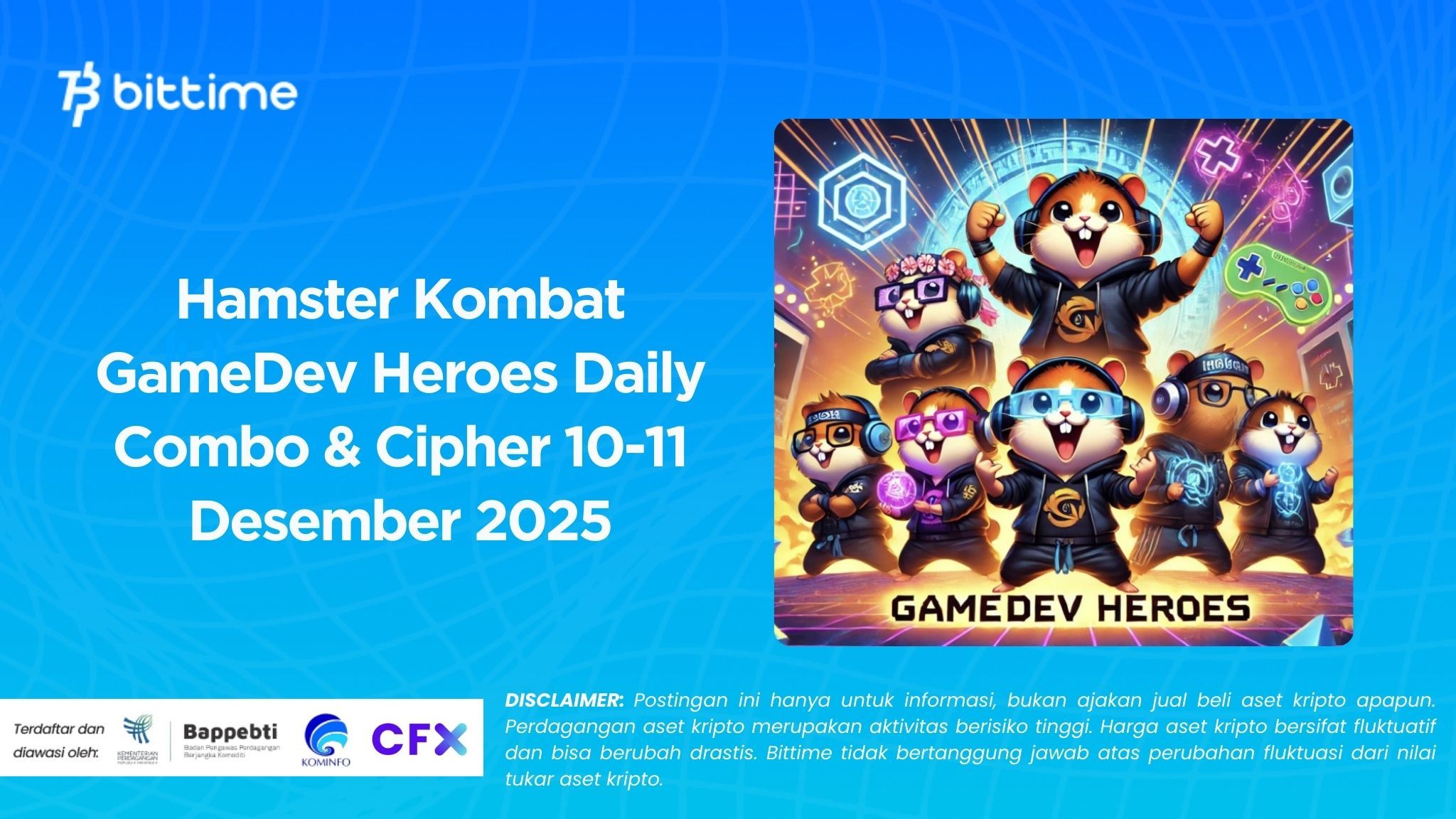 Hamster Kombat GameDev Heroes Daily Combo & Cipher December 10-11, 2025