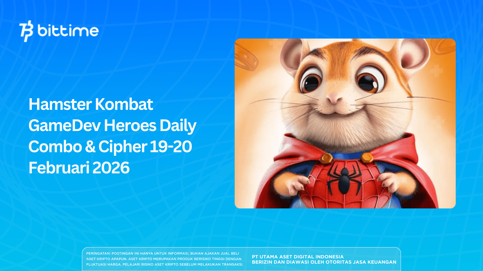 Hamster Kombat GameDev Heroes Daily Combo & Cipher 19-20 Februari 2026