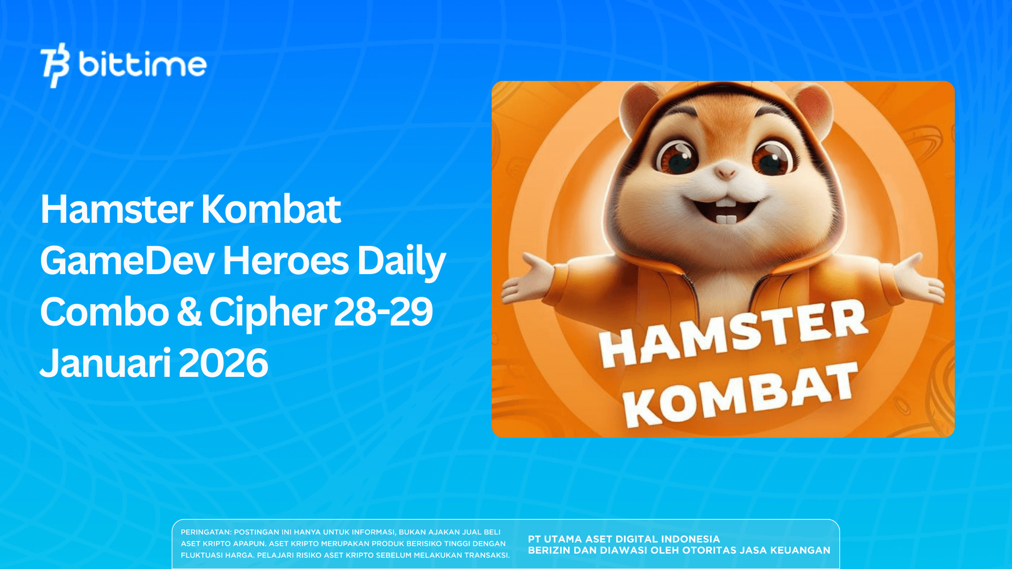 Hamster Kombat GameDev Heroes Daily Combo & Cipher 28-29 Januari 2026
