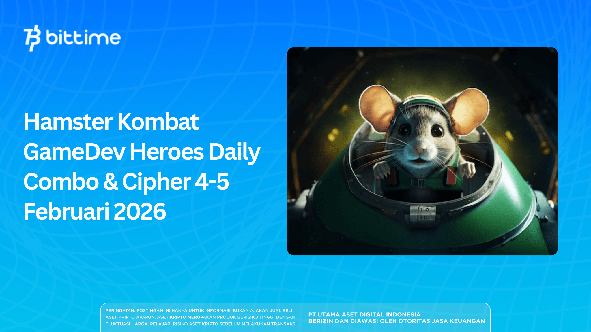 Hamster Kombat GameDev Heroes Daily Combo & Cipher 4-5 Februari 2026