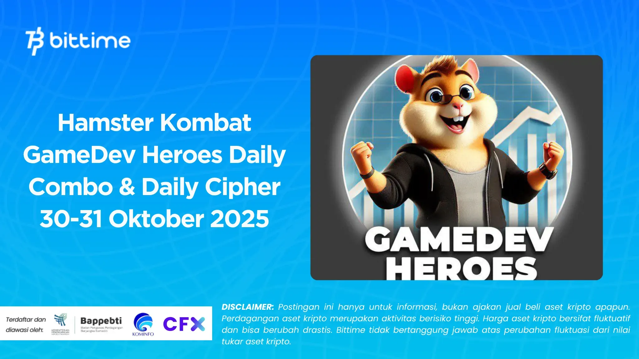 Hamster Kombat GameDev Heroes Daily Combo & Daily Cipher October 30-31, 2025
