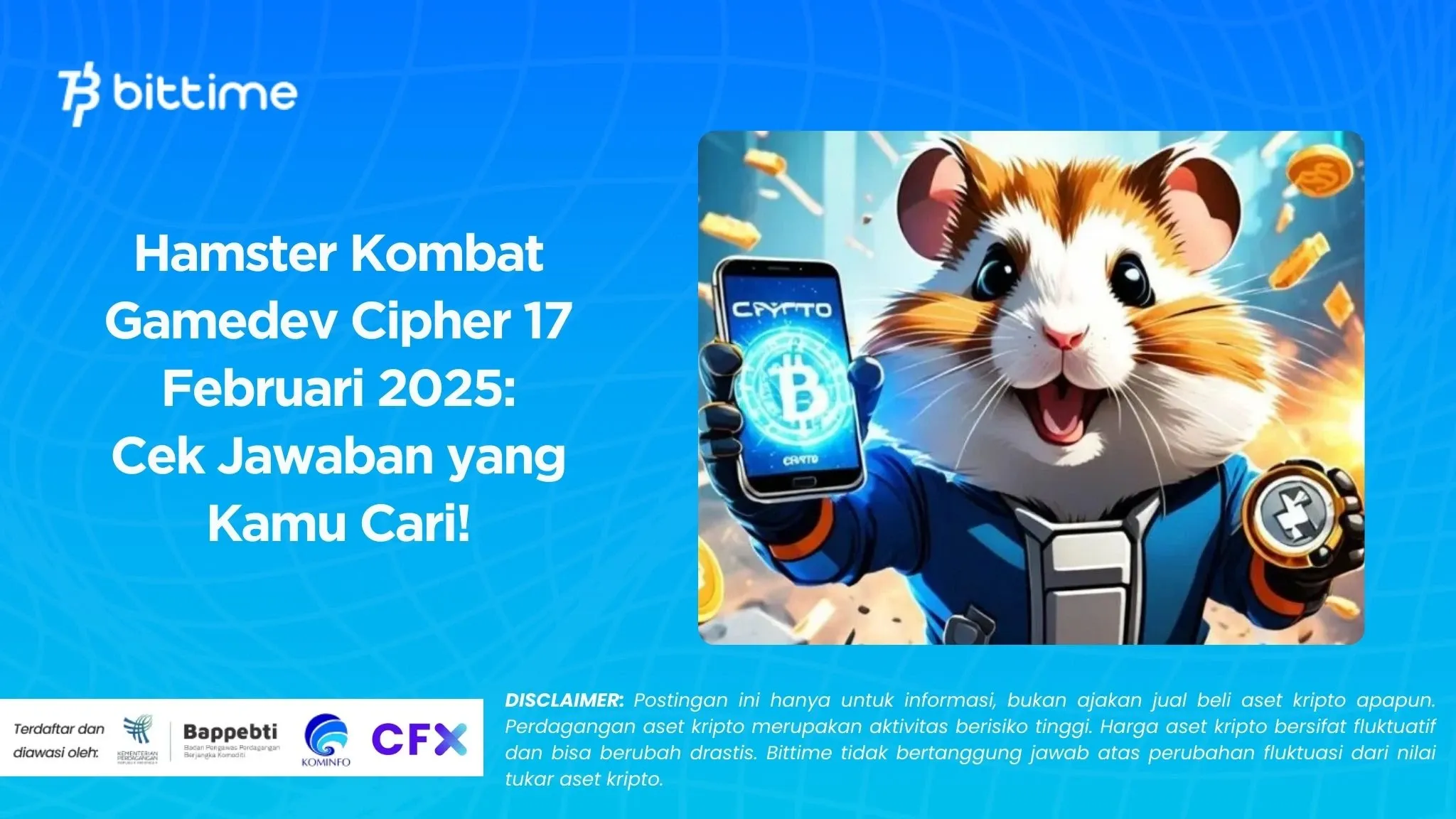 Hamster Kombat Gamedev Cipher 17 Februari 2025 Cek Jawaban yang Kamu Cari