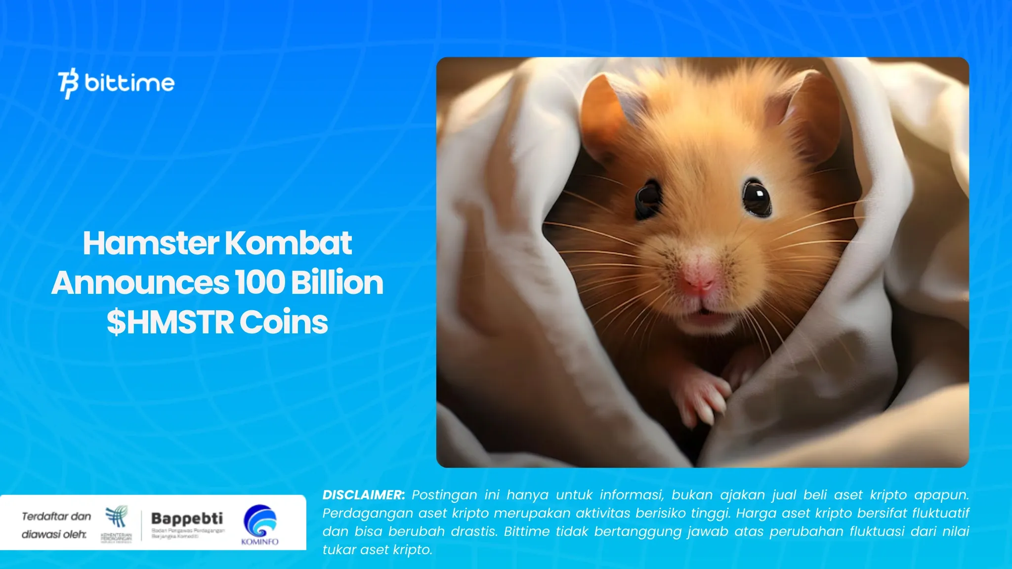 Hamster Kombat Umumkan Koin $HMSTR Sebanyak 100 Miliar