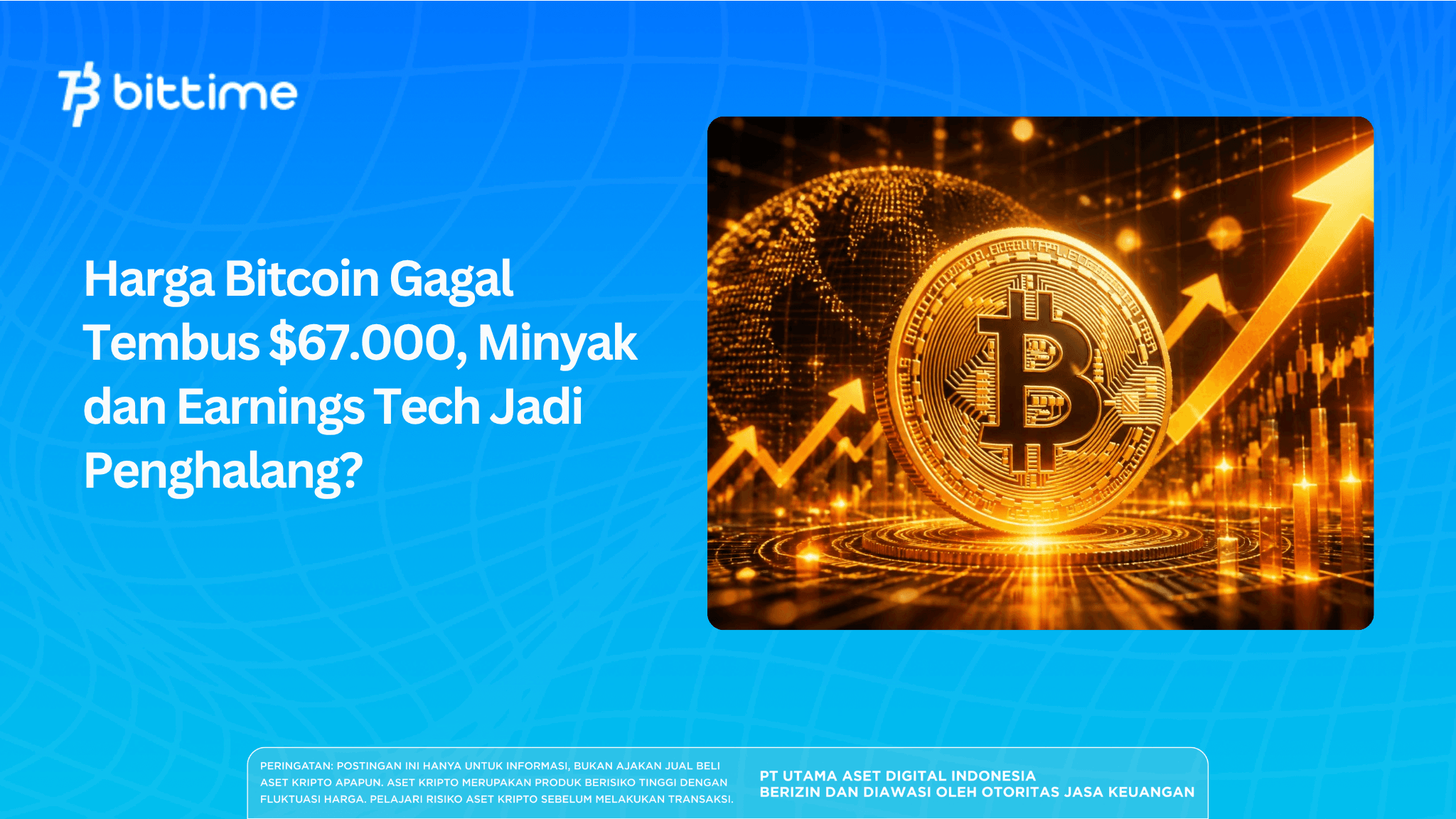 Bitcoin Price Fails to Break $67,000, Oil and Tech Earnings a Hurdle?