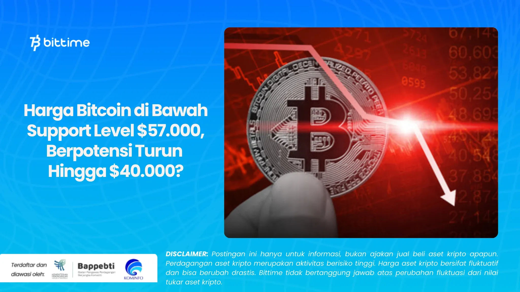 Harga Bitcoin Turun di Bawah Support Level