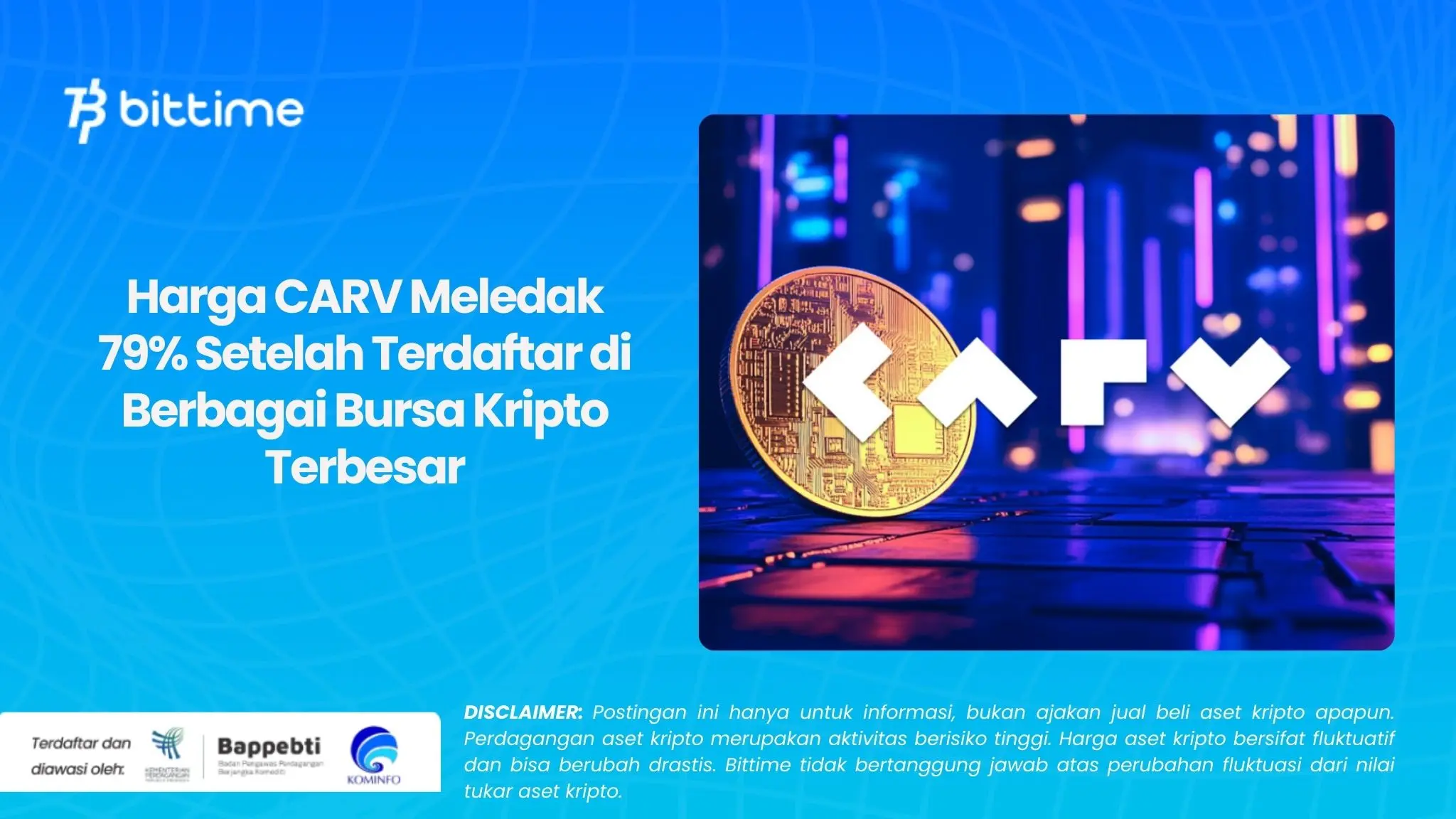 Harga CARV Meledak 79% Setelah Terdaftar di Berbagai Bursa Kripto Terbesar