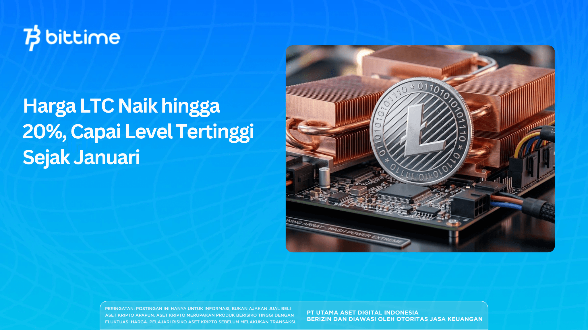 Harga LTC Naik hingga 20%, Capai Level Tertinggi Sejak Januari