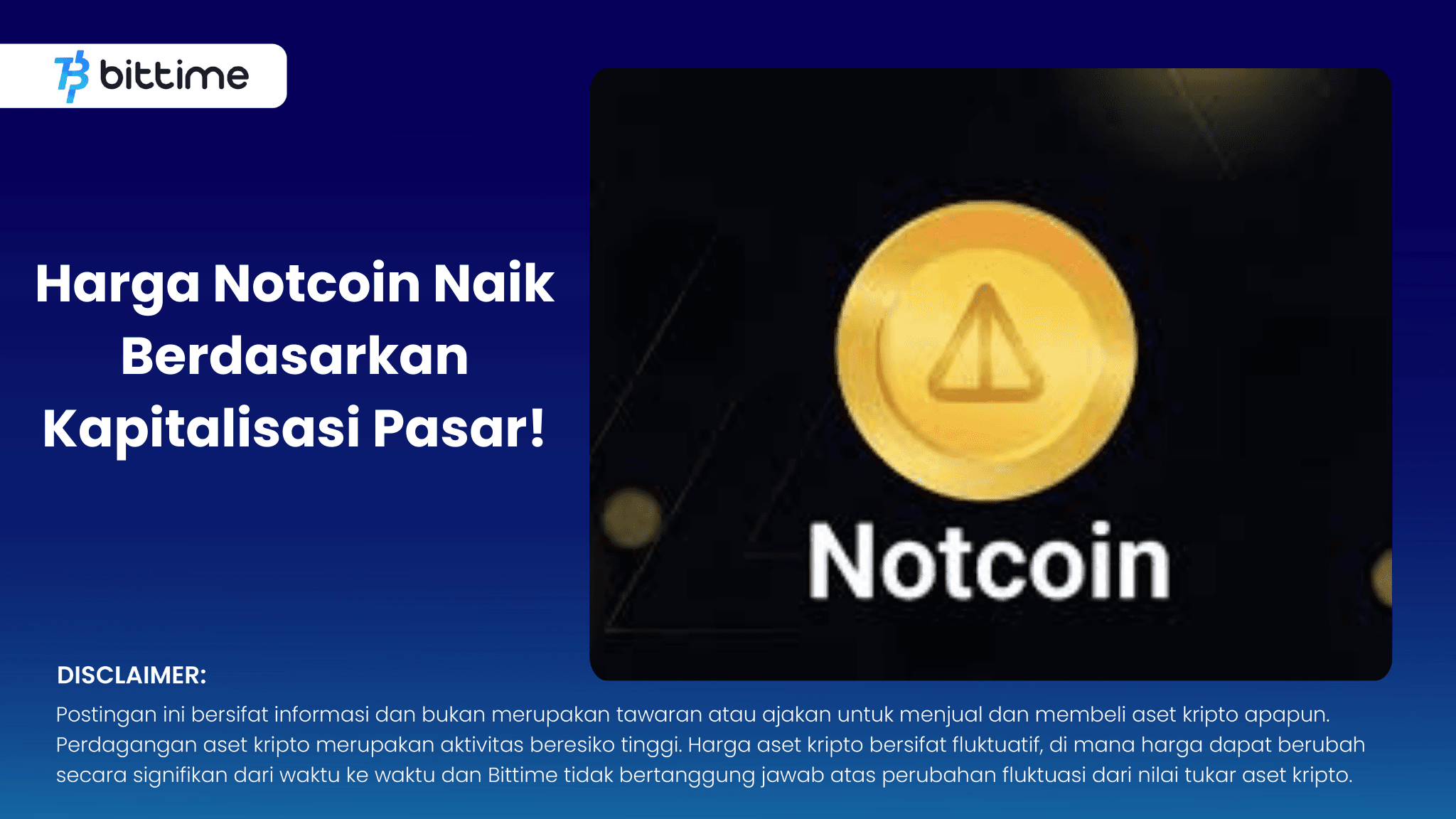 Harga Notcoin Naik Berdasarkan Kapitalisasi Pasar!