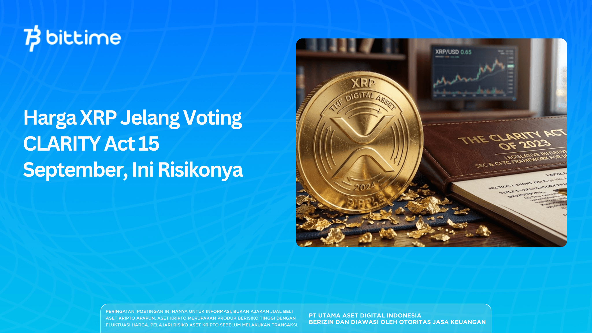 XRP Price Ahead of the CLARITY Act Vote on September 15, Here Are the Risks