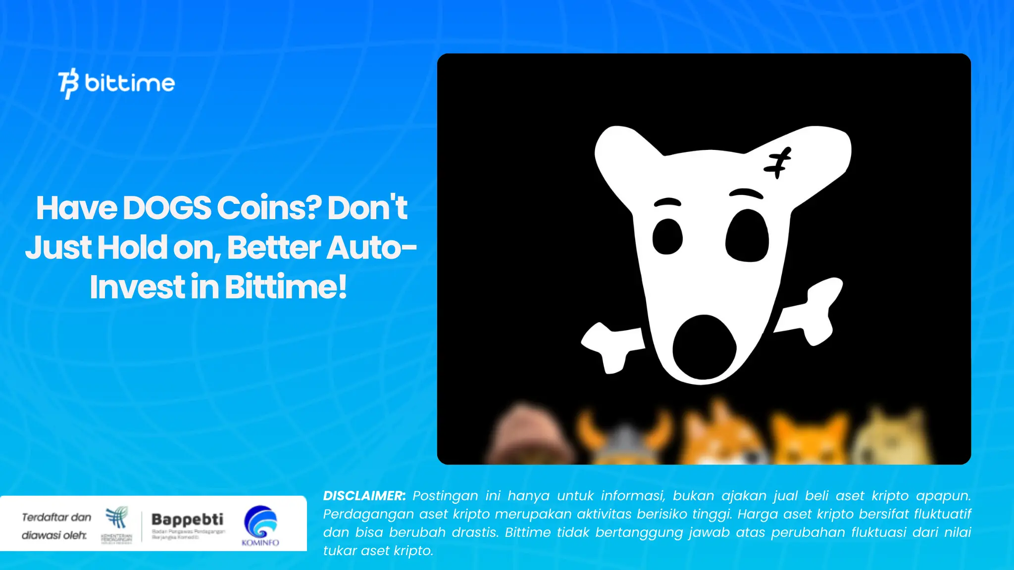 Have DOGS Coins? Don't Just Hold on, Better Auto-Invest in Bittime! 