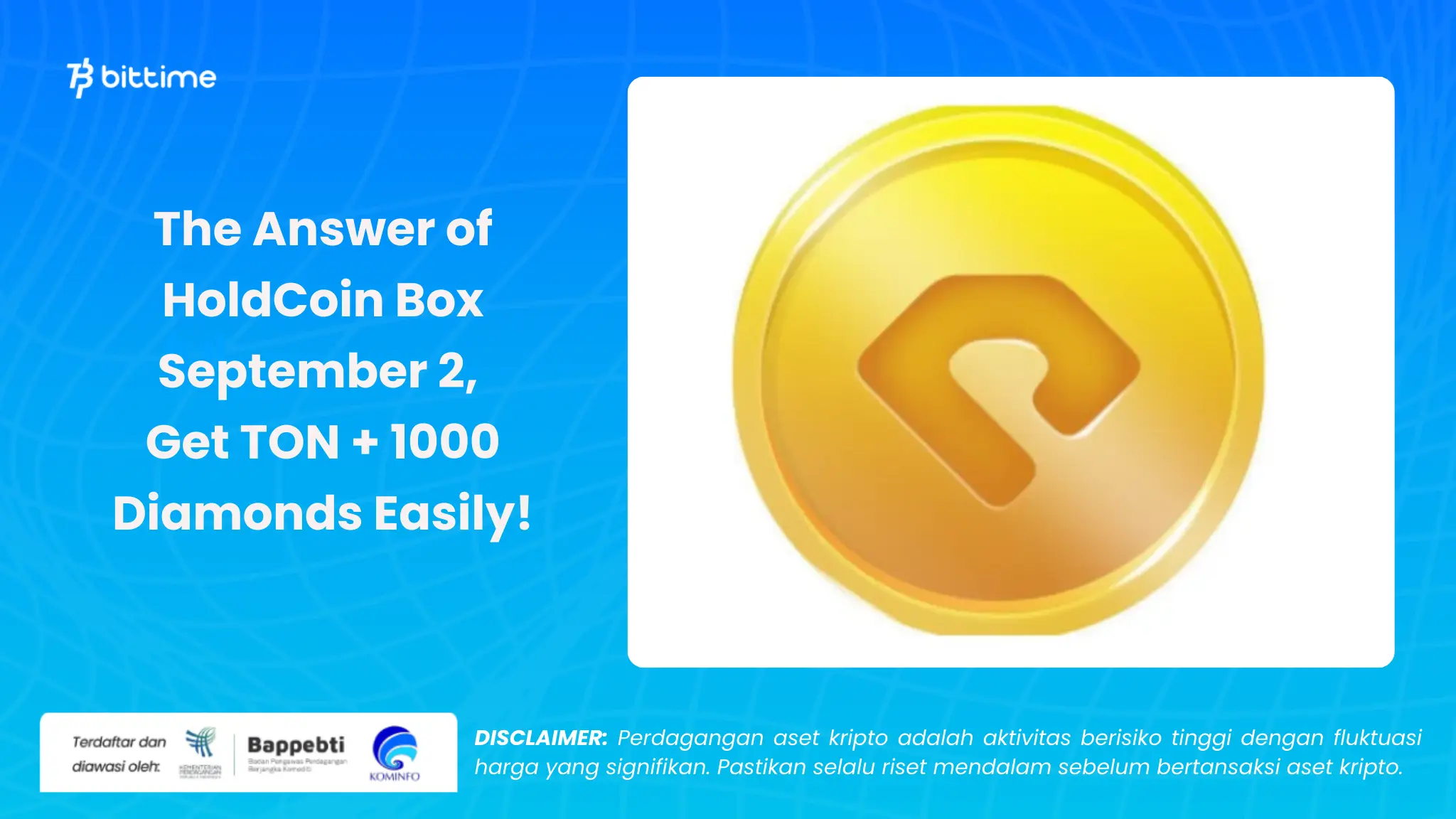 HoldCoin Box 2 September - Bittime