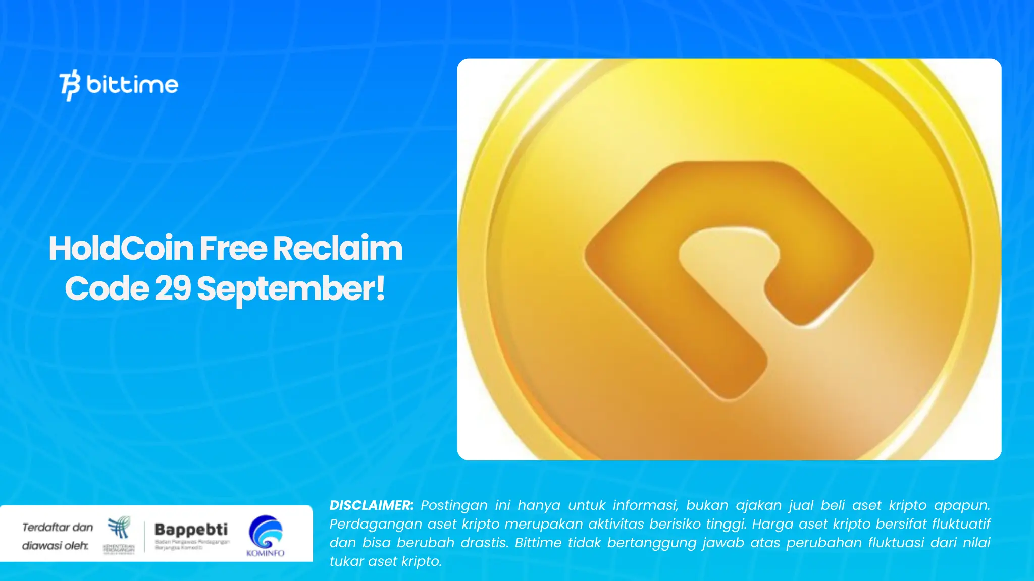 HoldCoin Free Reclaim Code 29 September!