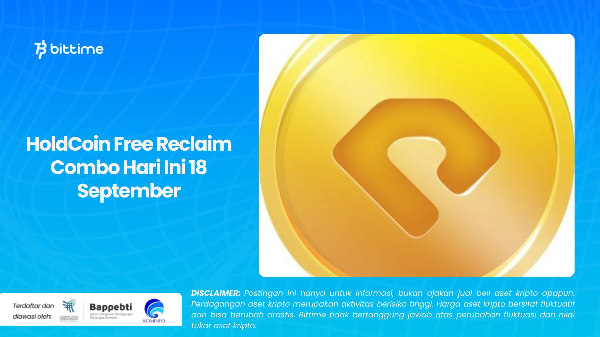 HoldCoin Free Reclaim Combo Hari Ini 18 September