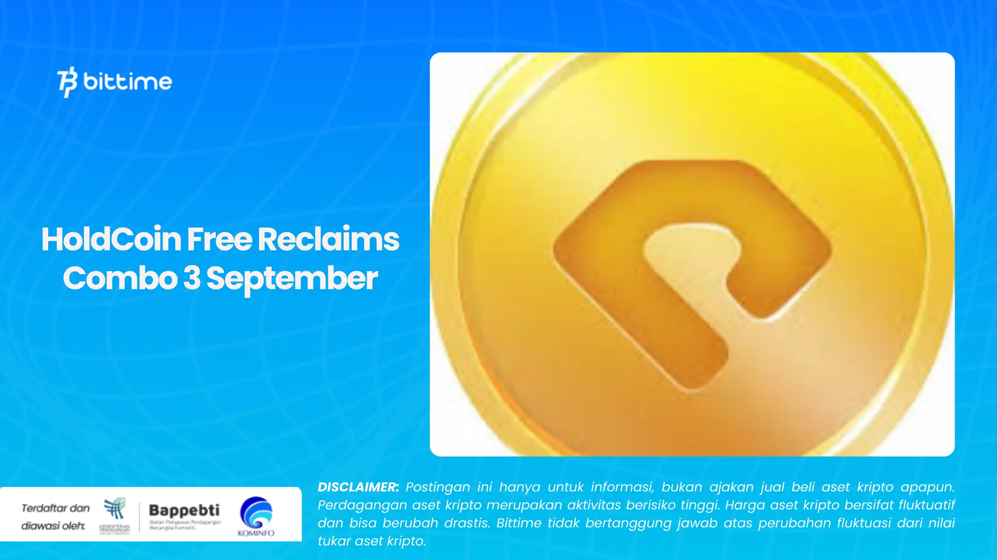 HoldCoin Free Reclaims Combo 3 September