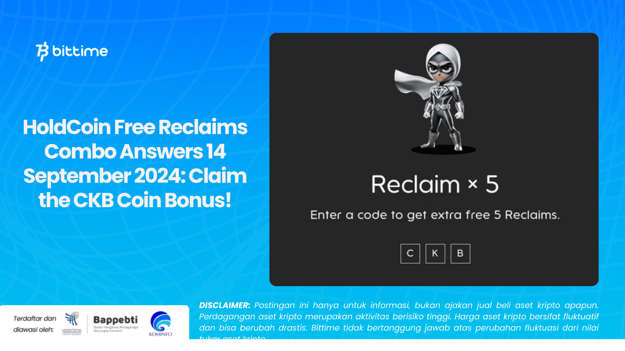 HoldCoin Free Reclaims Combo Answers 14 September 2024 Claim the CKB Coin Bonus!.png
