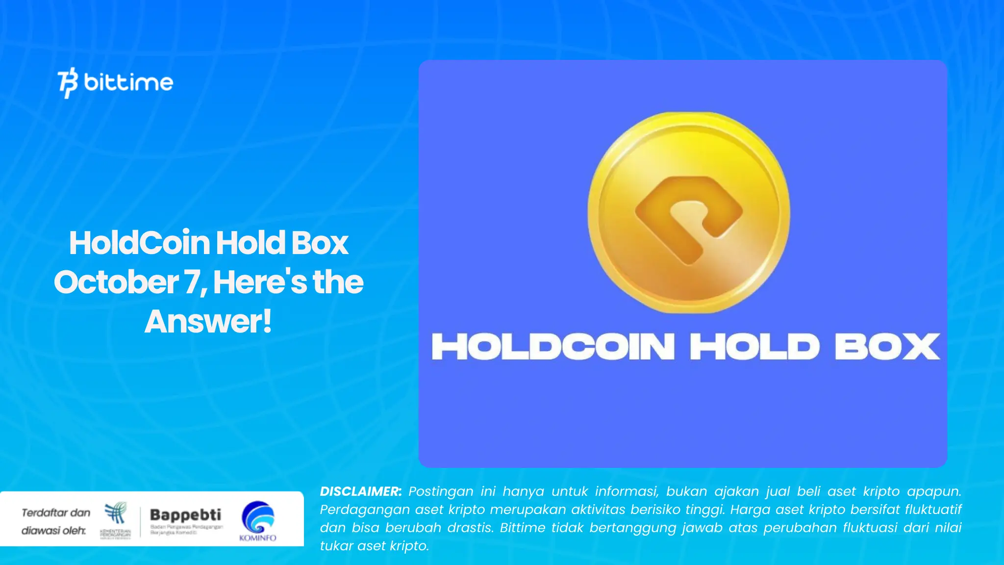 HoldCoin Hold Box October 7, Here's the Answer!