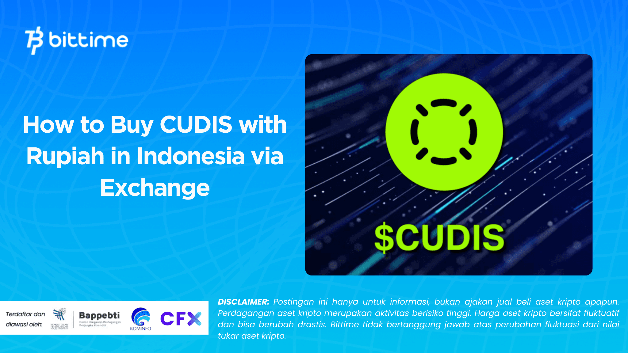 How to Buy CUDIS with Rupiah in Indonesia via Exchange