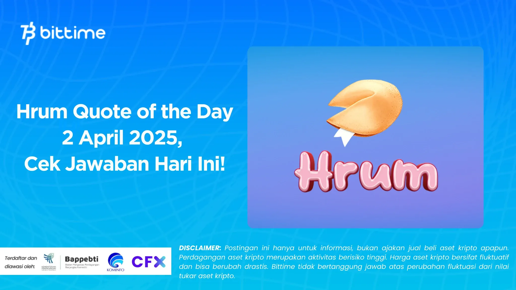 Hrum Quote of the Day 2 April 2025, Cek Jawaban Hari Ini!