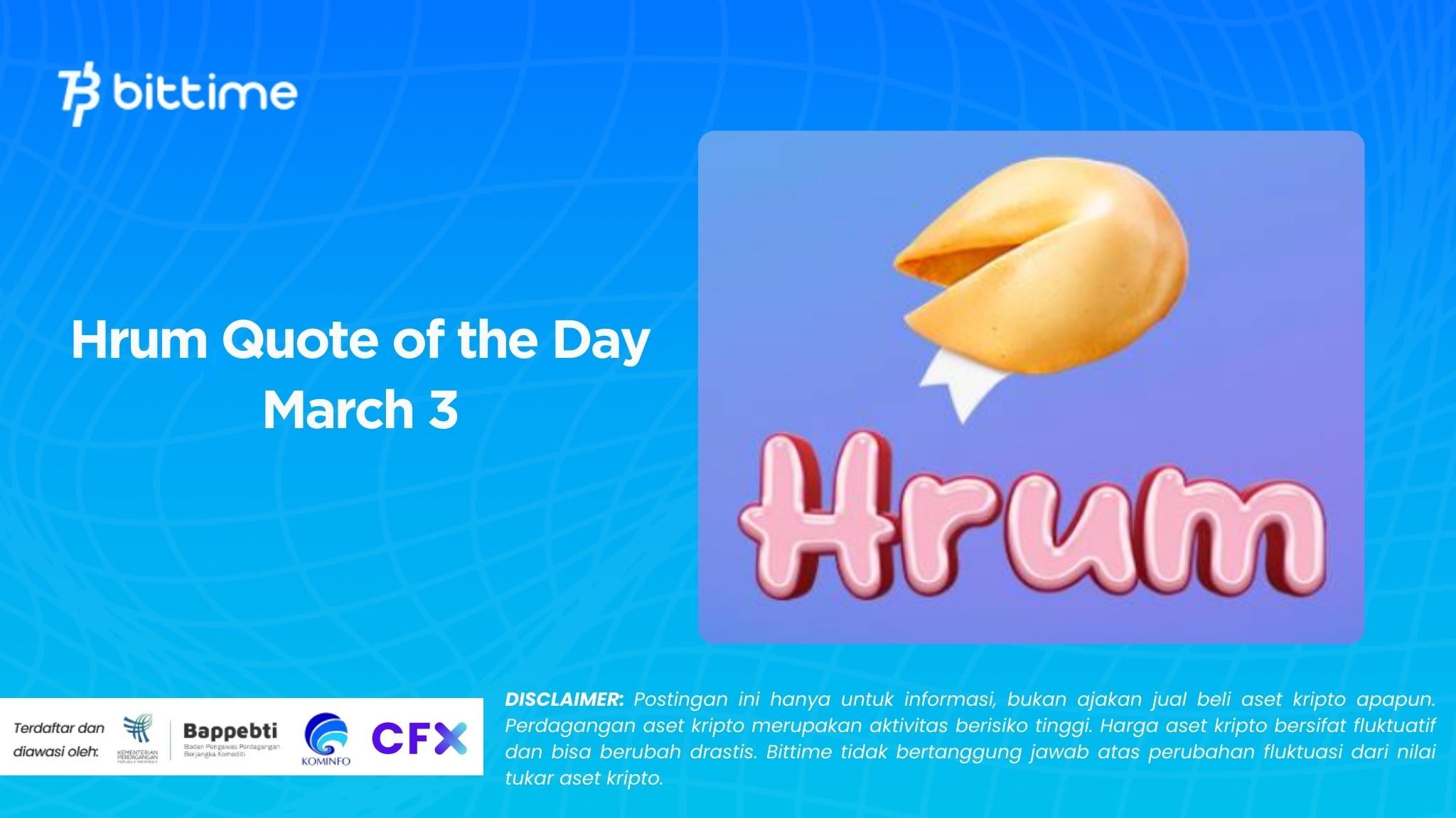 Hrum Quote of the Day 3 Maret