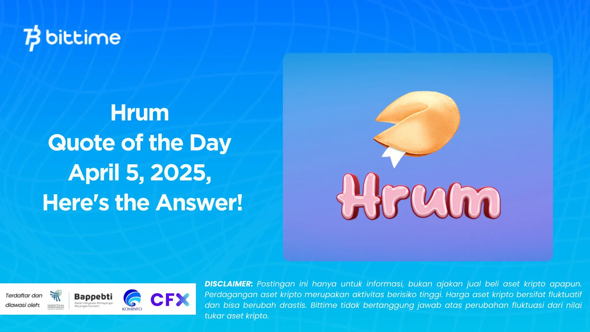 Hrum Quote of the Day April 5, 2025, Here's the Answer!