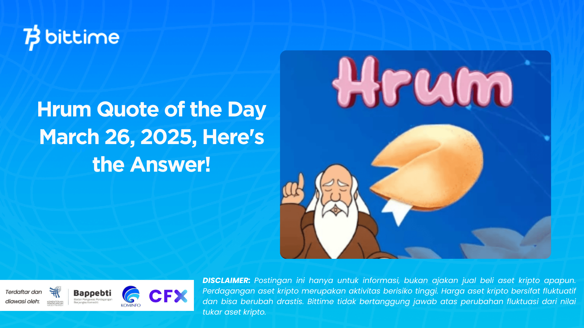 Hrum Quote of the Day March 26, 2025, Here's the Answer!