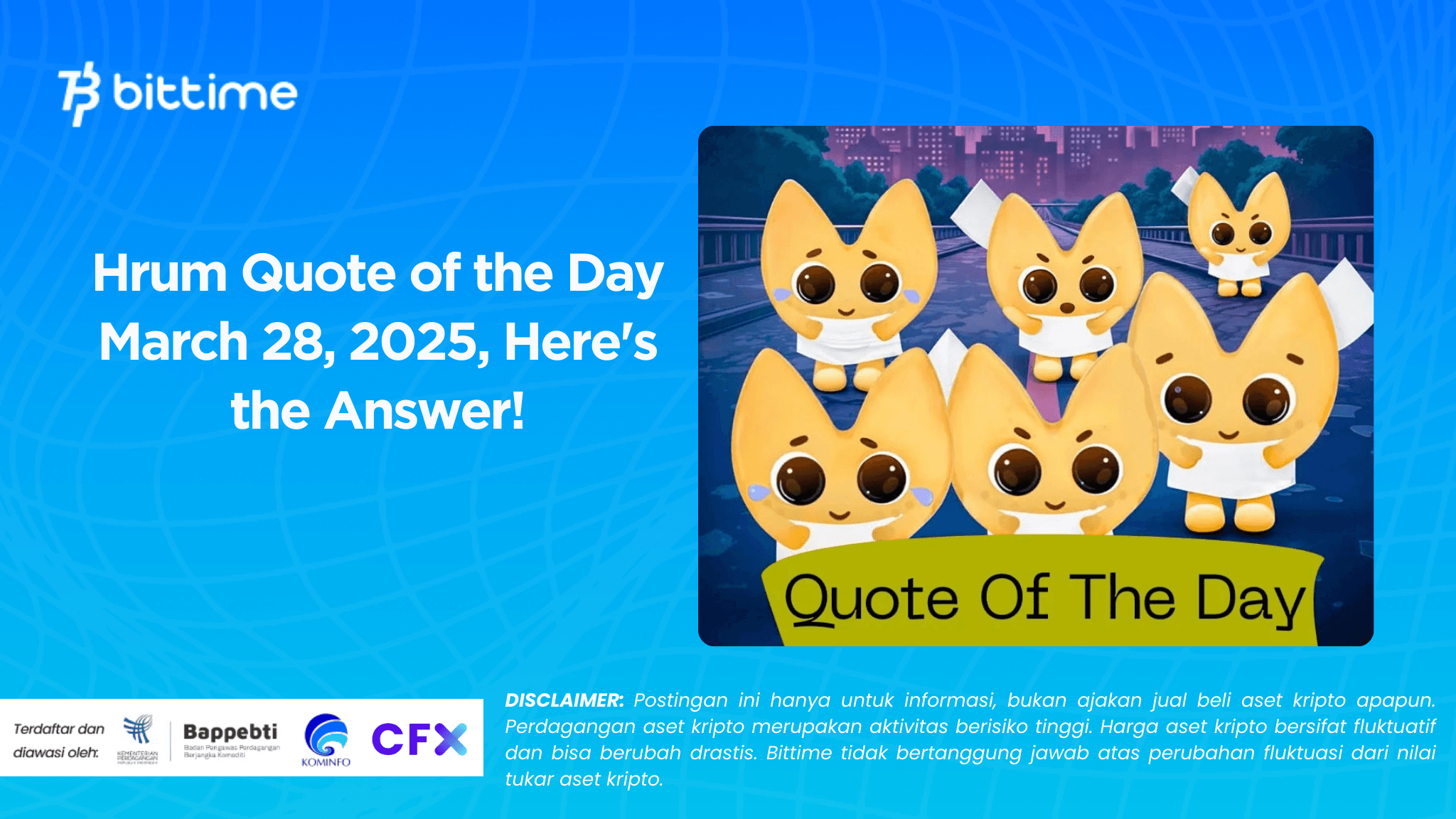 Hrum Quote of the Day March 28, 2025, Here's the Answer!