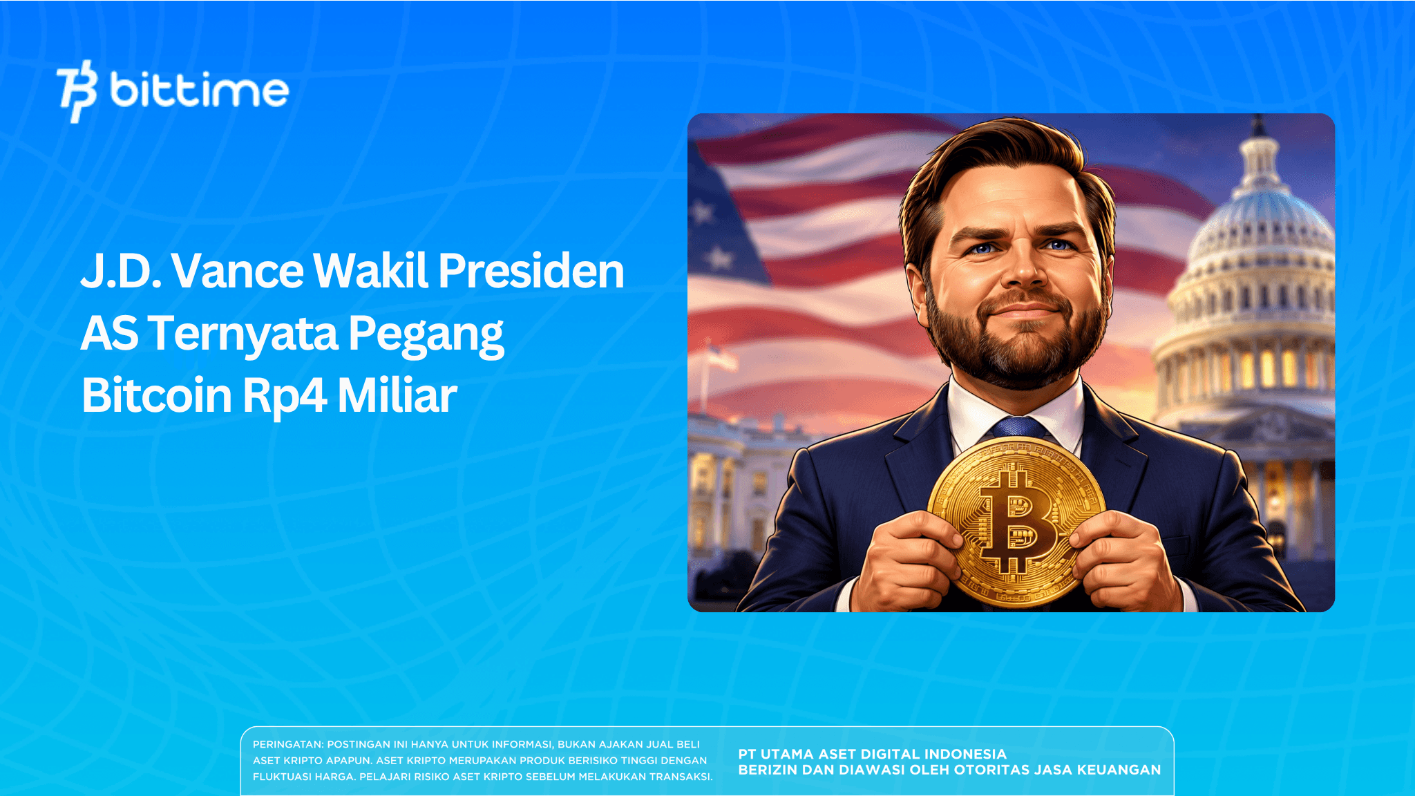 US Vice President J.D. Vance Apparently Holds IDR 4 Billion in Bitcoin