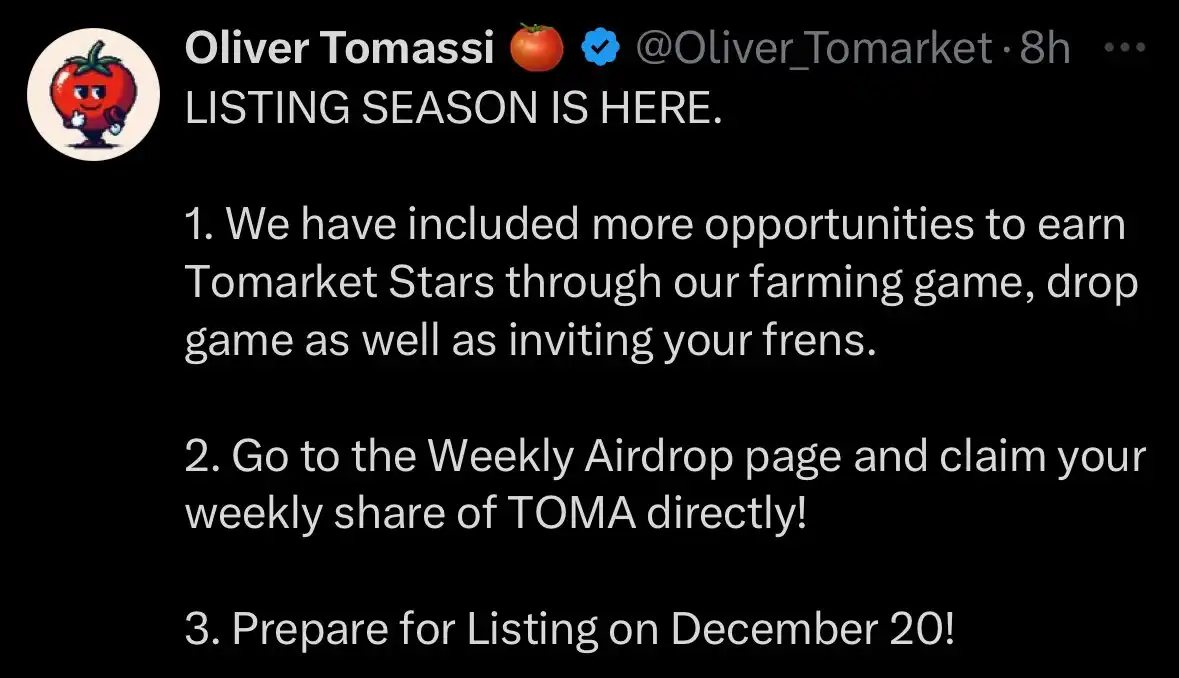 Jadwal Listing 8 Game di Telegram Desember 2024 Informasi Lengkap dan Terupdate - tomarket.webp