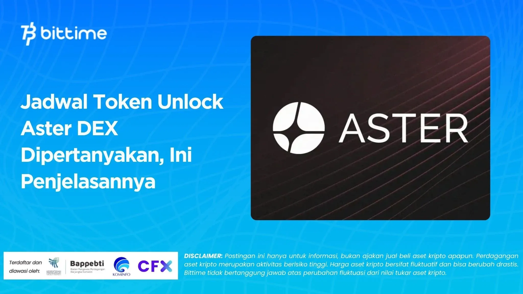 Jadwal Token Unlock Aster DEX Dipertanyakan, Ini Penjelasannya