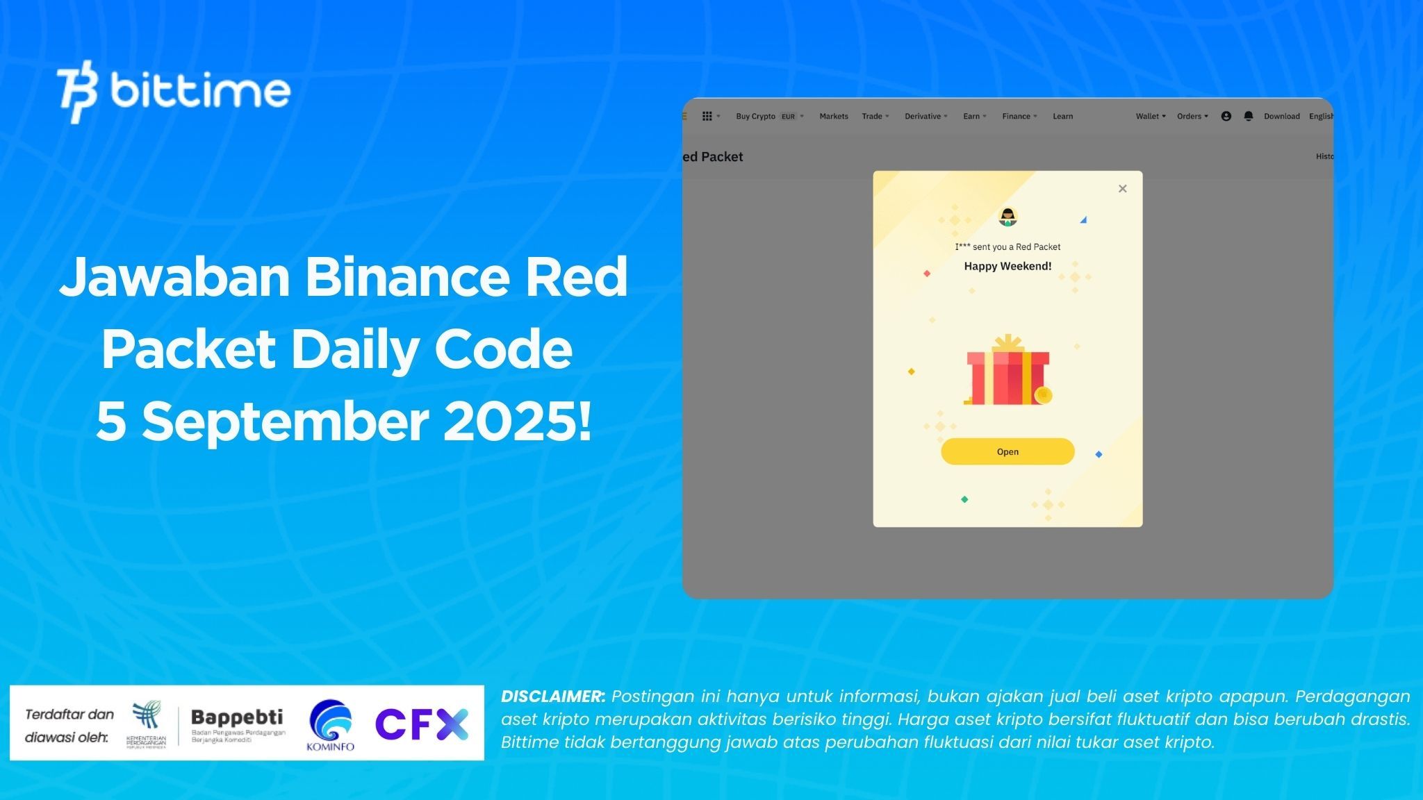 Jawaban Binance Red Packet Daily Code 5 September 2025!