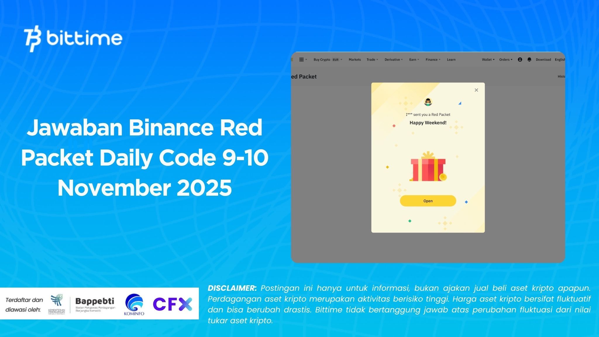 Binance Red Packet Daily Code November 9-10, 2025 Answers 