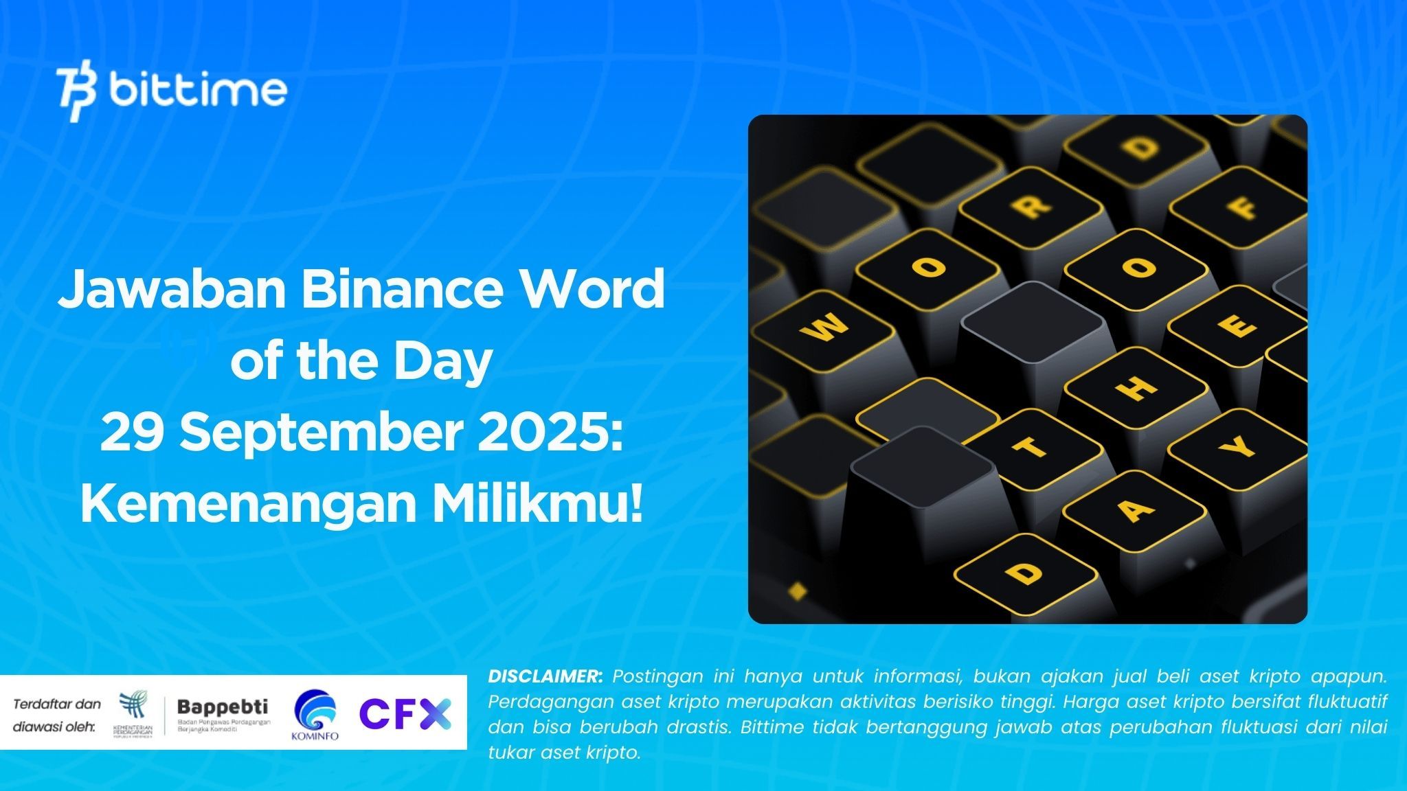 Jawaban Binance Word of the Day 29 September 2025: Kemenangan Milikmu!